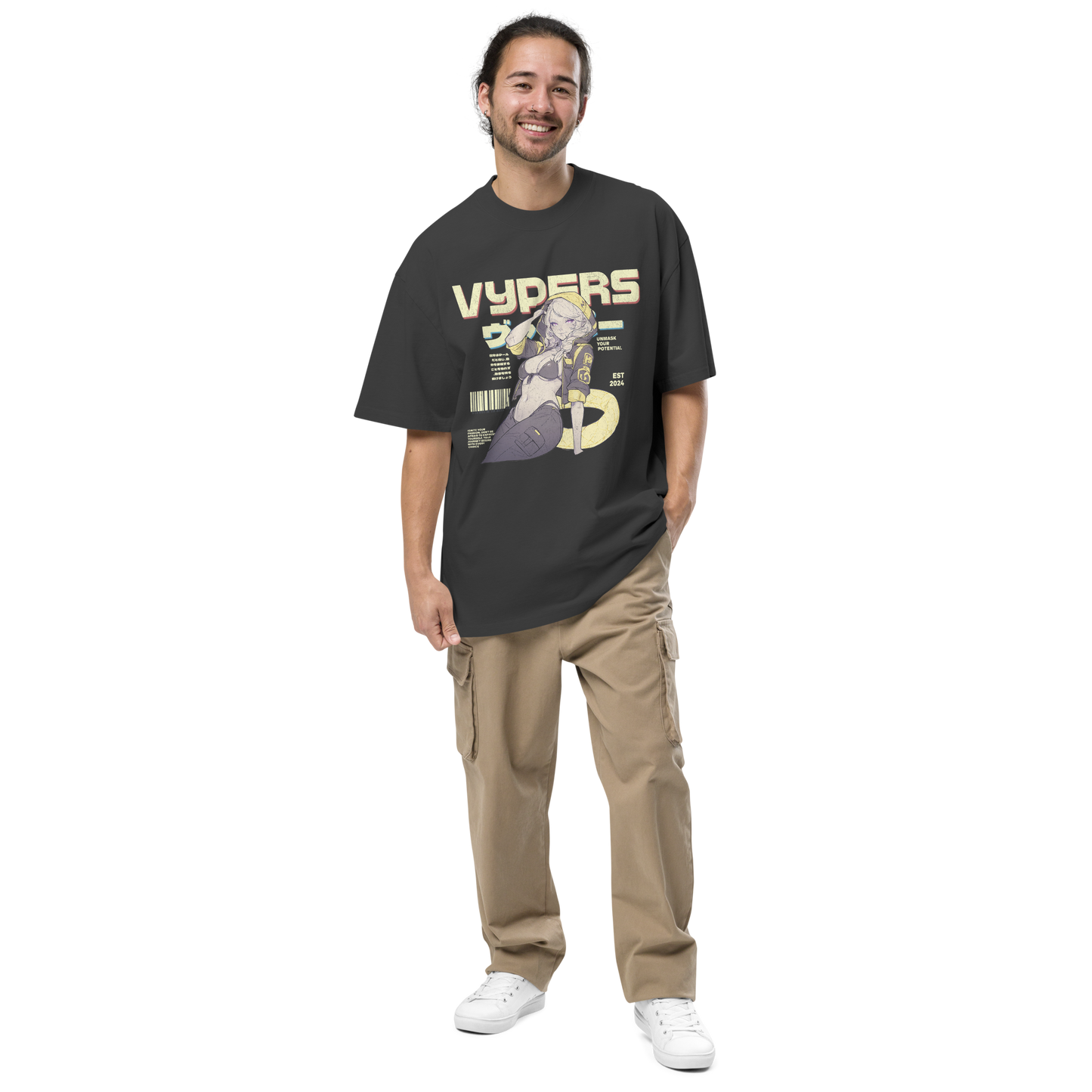 Thunder Waifu - Oversized faded tee