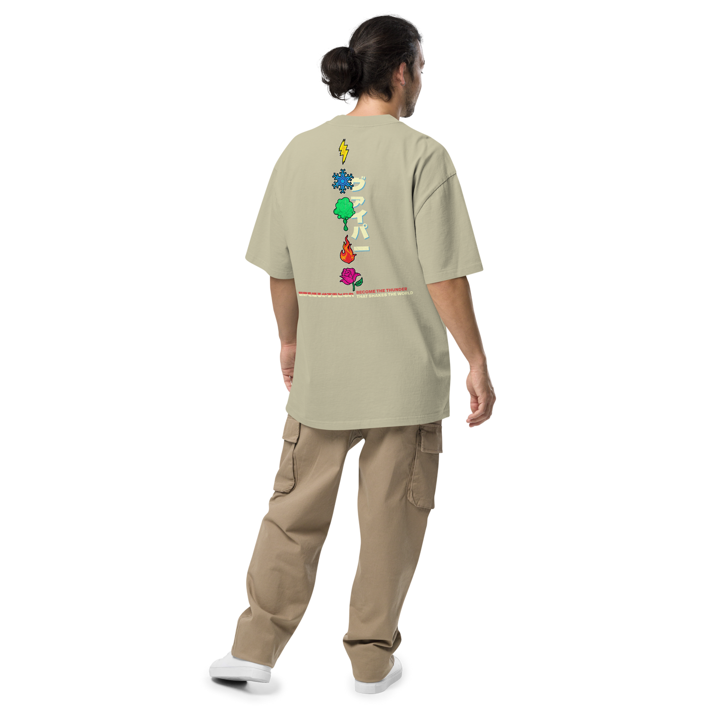 Thunder Waifu - Oversized faded tee