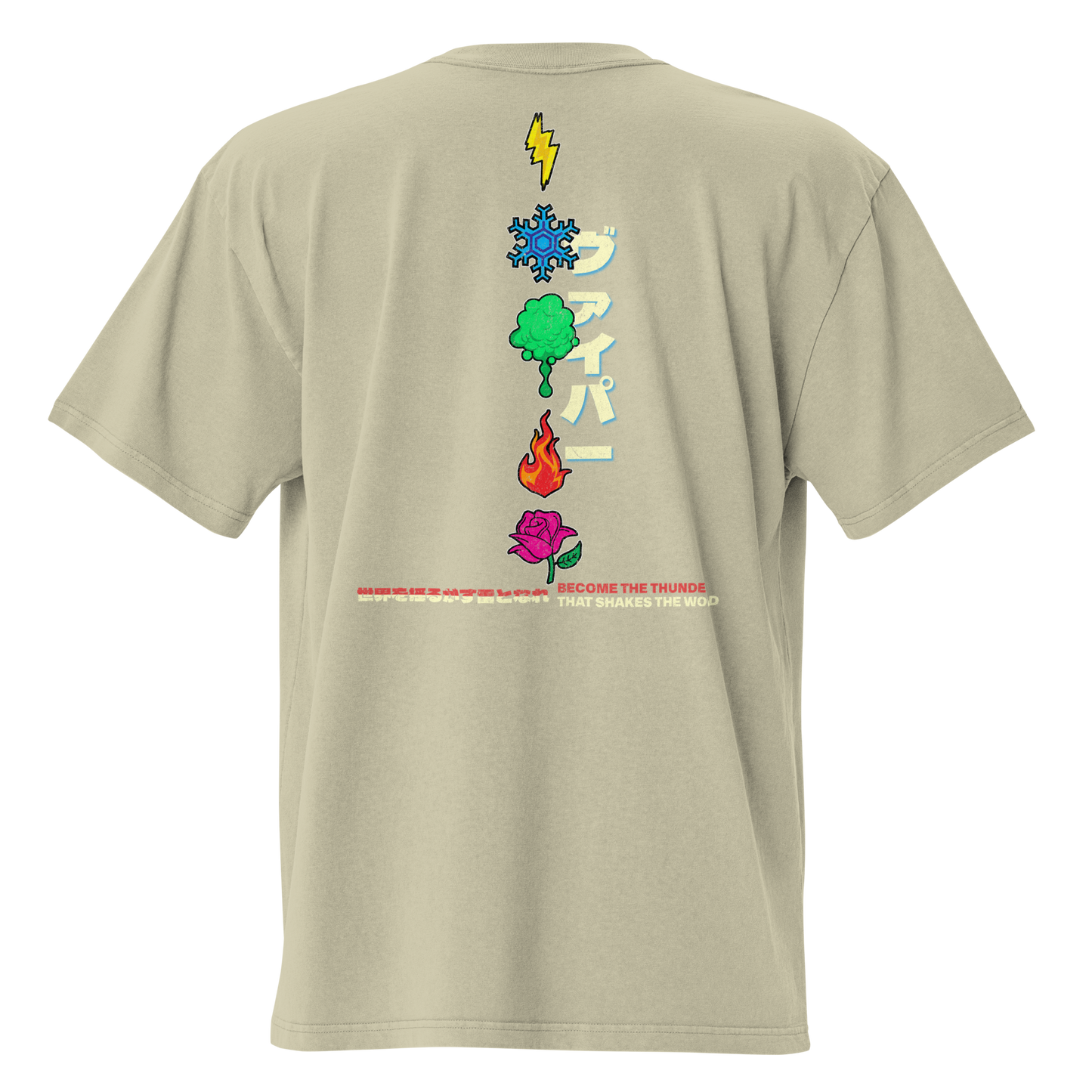 Thunder Waifu - Oversized faded tee