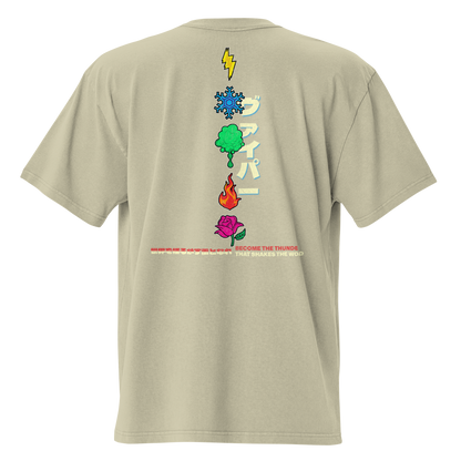 Thunder Waifu - Oversized faded tee